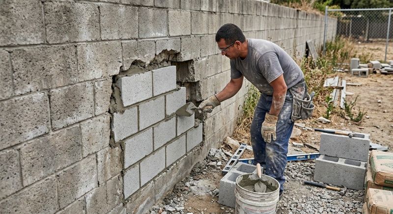 Block Wall Repair in Ashe County, NC