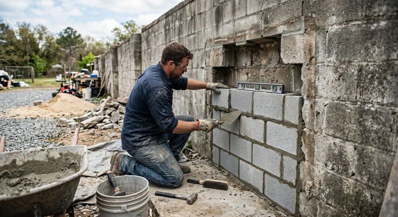 Block Wall Repair in Newland, NC