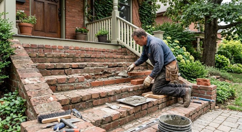 Brick Stairs Repair in Todd, NC