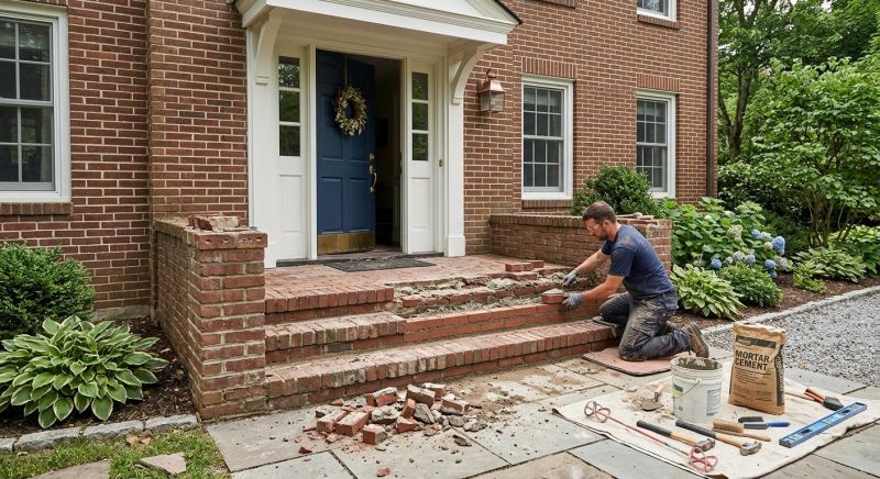 Brick Steps Repair in Boone, NC