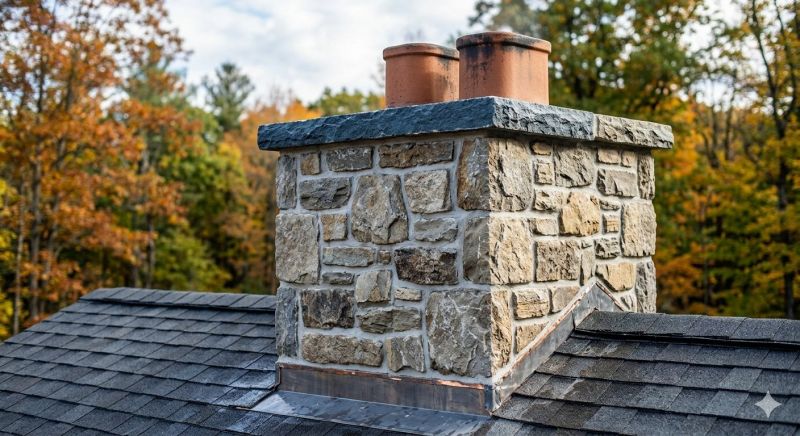 Stone Chimney Installation in Banner Elk, NC