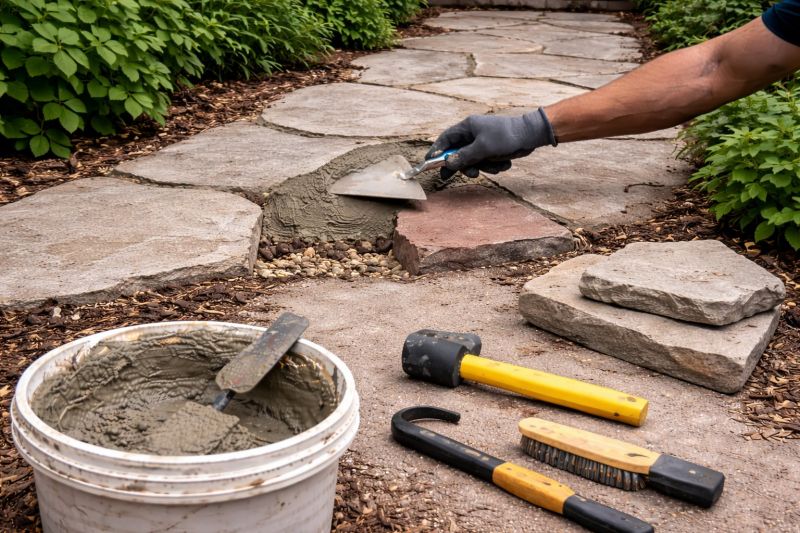 Stone Walkway Repair in Boone, NC