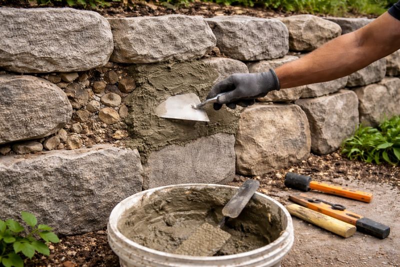 Stone Wall Repair in Watauga County, NC